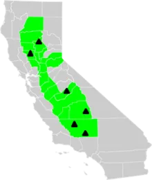 Locations for junglerice populations used in this study