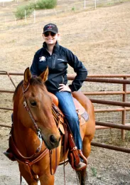 Jamie on horseback