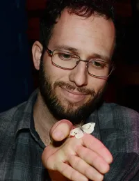 UC Davis graduate student Jacob Montgomery with his 2016 prize winner. (Photo by Kathy Keatley Garvey)
