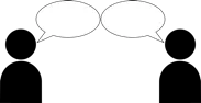 2 heads talking
