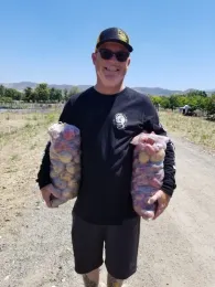 Bringing in the bounty.