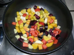Carrots in pan