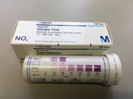 The nitrate test strips can be ordered online.