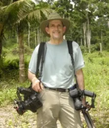 Tom Myers with some of his equipment. He won the medal for 
