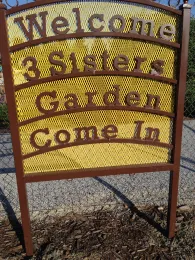 sign for Three Sister garden
