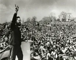 Imagenes de la primera celebración del dia de la tierra en 1970