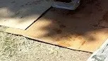 Layers: cardboard directly on cut grass