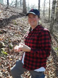 Lacie Newton in the field.