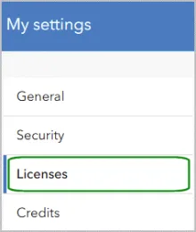 Licenses