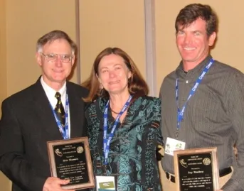 Outstanding Educator Eric Mussen, Small Farm Program Director Shermain Hardesty, Outstanding Farmer Jay Ruskey
