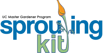 UC Master Gardener Sprouting Kit logo with