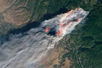 Camp Fire Burns on the Ridge