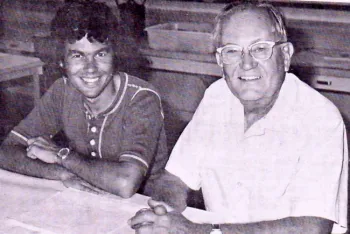 Former UC Davis graduate student Robert E. Page Jr., with his mentor Harry H. Laidlaw Jr.