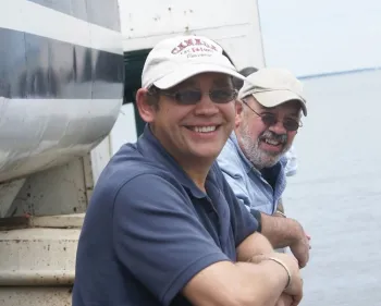 UC Davis medical entomologists Greg Lanzaro (front) and Anthony 