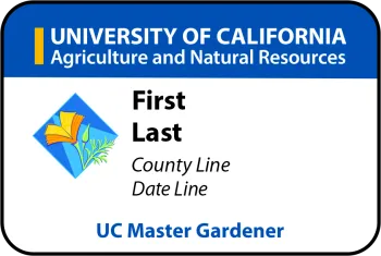 UC Master Gardener - White Volunteer Tag