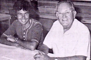 Former UC Davis graduate student Robert E. Page Jr. with his mentor Harry H. Laidlaw Jr.,