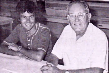 Robert E. Page Jr., as a graduate student, with his mentor, Harry H. Laidlaw Jr.