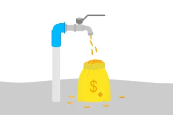 Faucet with coins