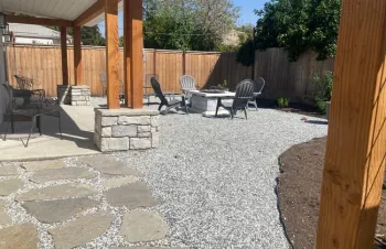 Consider a water-permeable patio, which is less likely to result in backyard water runoff. (Photo: Jeannette Warnert)