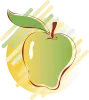 Nutrition education program apple icon logo