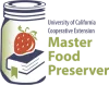 University of California Master Food Preserver logo with a strawberry on a book inside a jar.