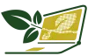 e-leraning graphic of plant coming out of laptop